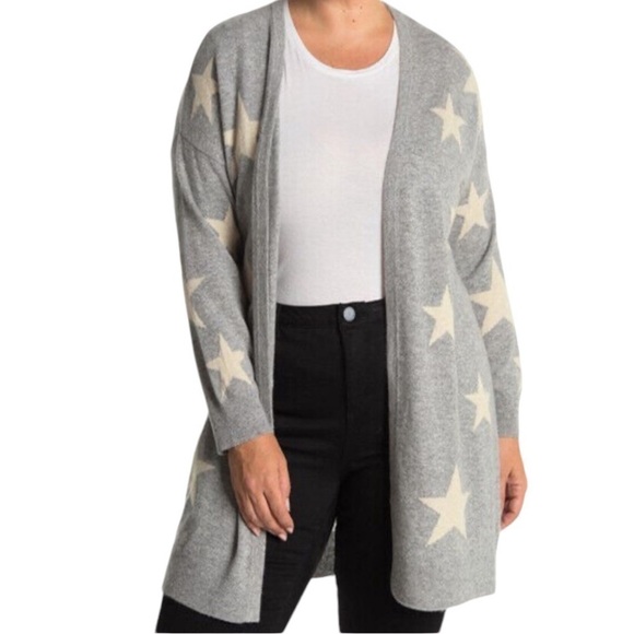MAGASCHONI CASHMERE STAR LONG OPEN FRONT CARDIGAN SIZE SMALL - Picture 14 of 14